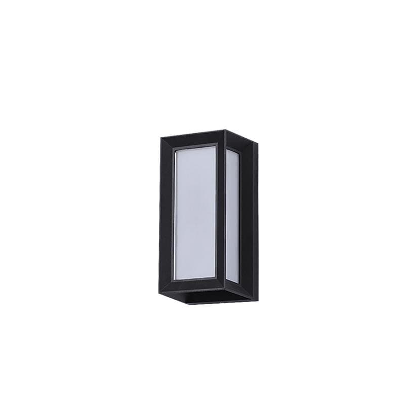 Industrial Rectangular Outdoor Wall Sconce PMMA Aluminum LED 12W Black or White | NordaLight