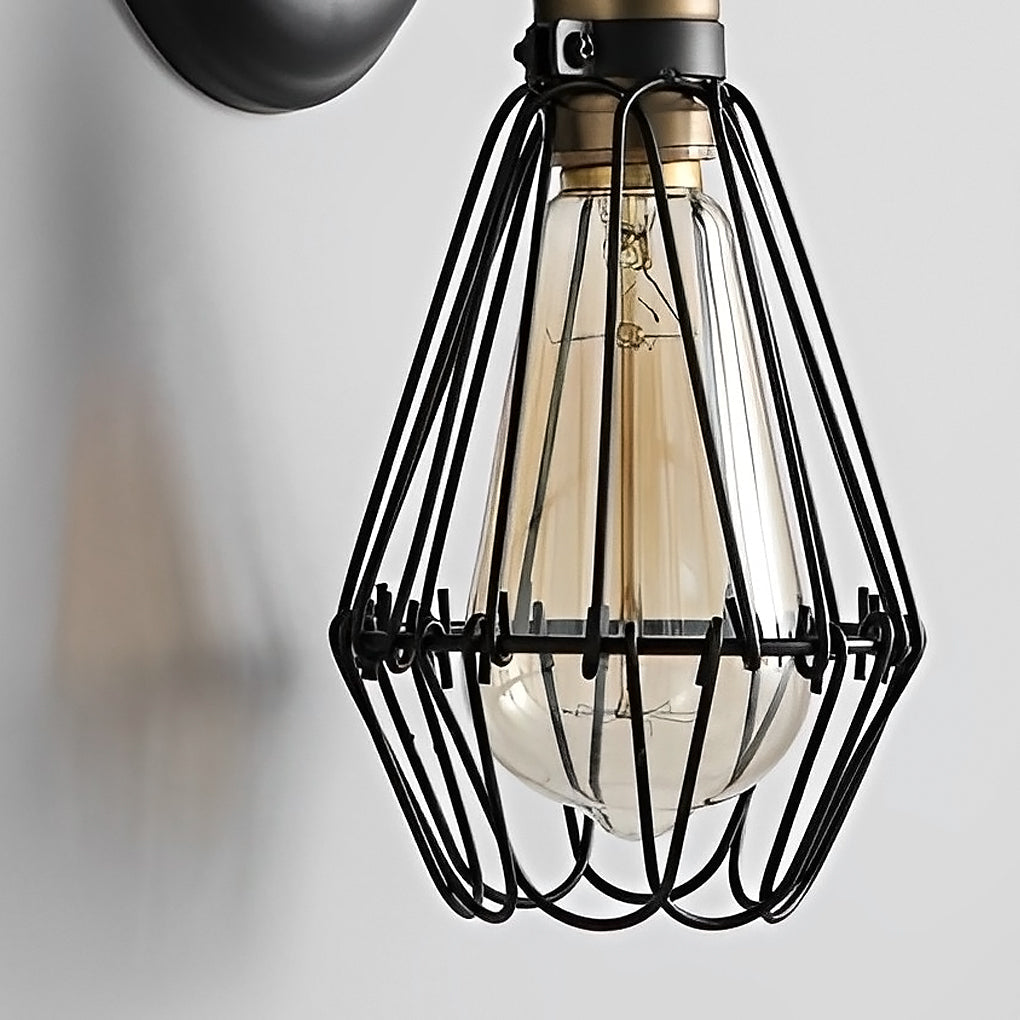 Adjustable Vintage Industrial Wall Sconce – Directional Iron Wall Lamp