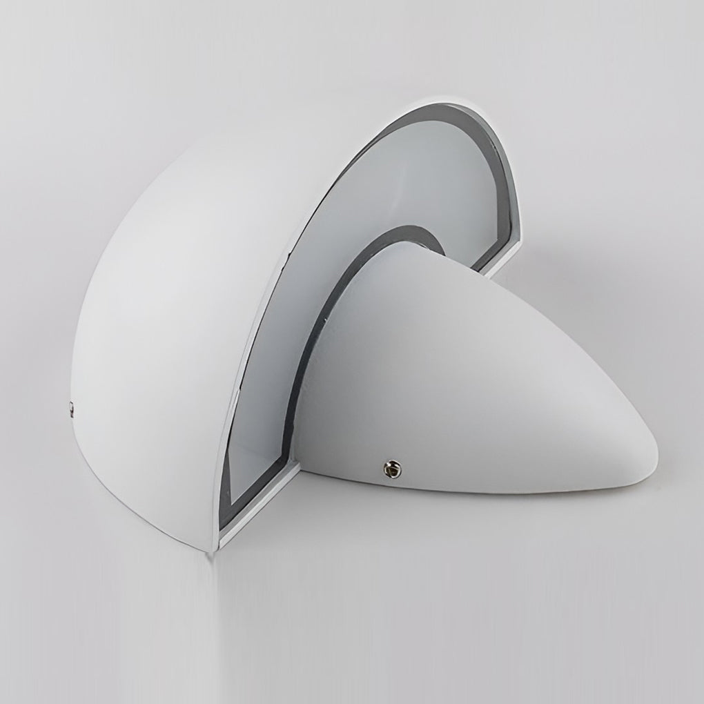 Mushroom Shape Waterproof LED Outdoor Wall Light Modern Exterior Patio Entryway Black White