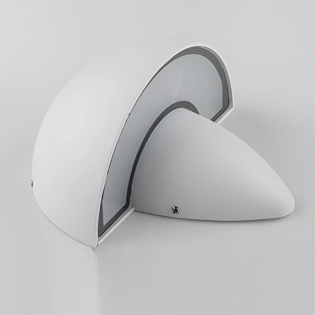 Mushroom Shape Waterproof LED Outdoor Wall Light Modern Exterior Patio Entryway Black White | NordaLight