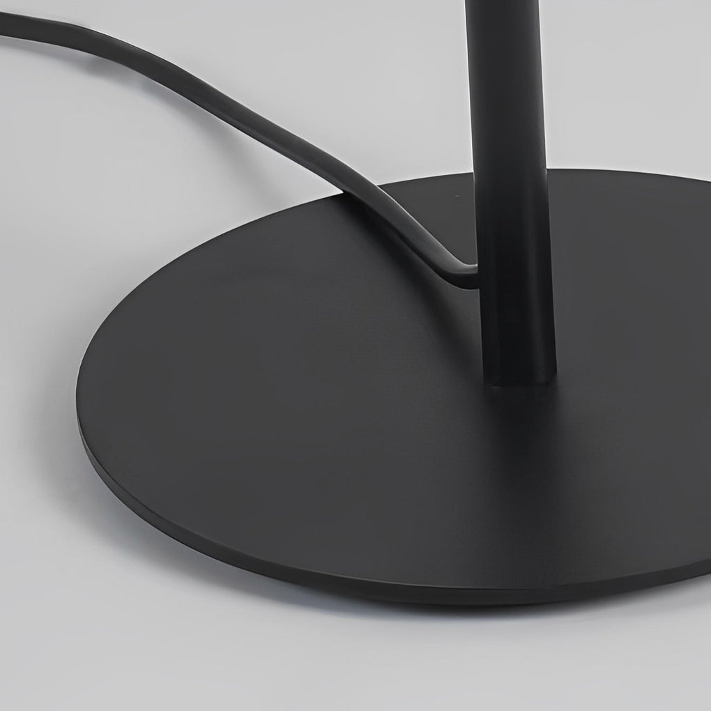 Modern Floor Lamp LED Oval Sculptural Acrylic Metal Warm White 3000K Foot Switch Black Gold Living Room Bedside 53 Inch