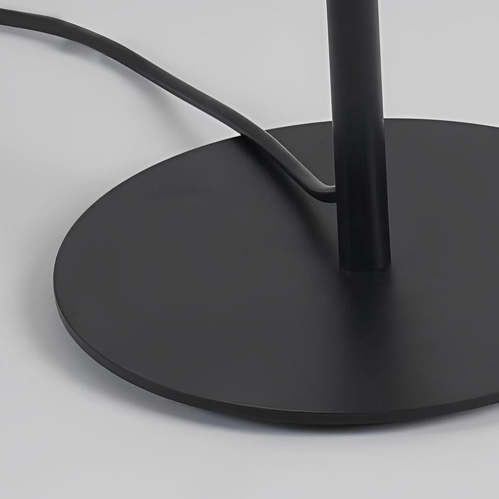 Modern Floor Lamp LED Oval Sculptural Acrylic Metal Warm White 3000K Foot Switch Black Gold Living Room Bedside 53 Inch | NordaLight
