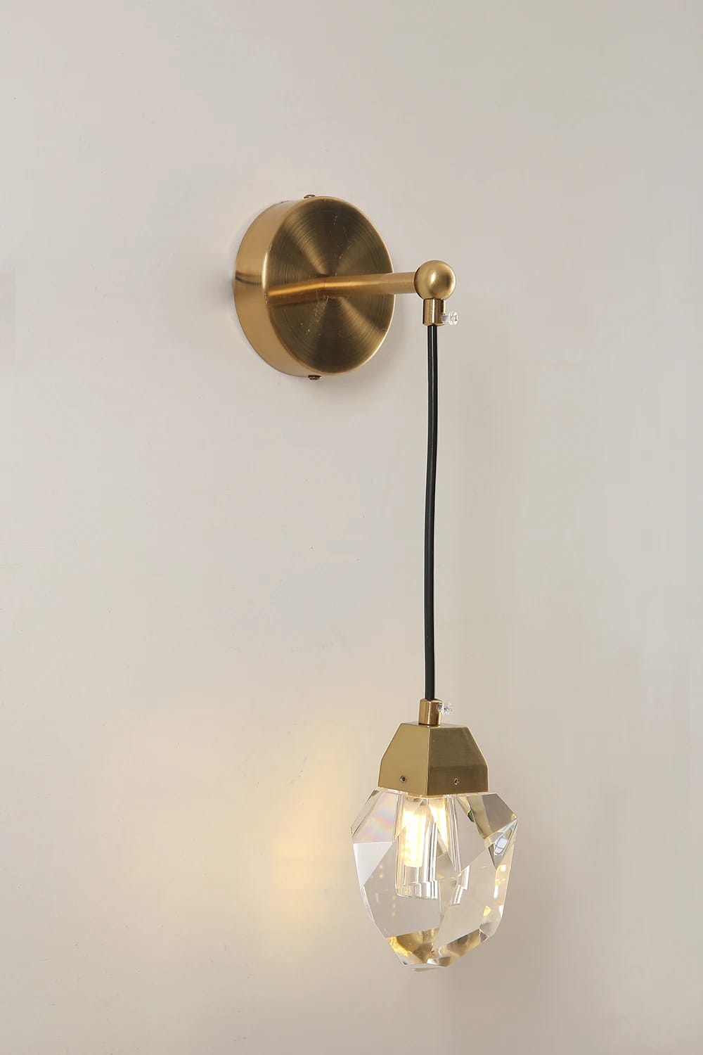 Modern Glass Wall Sconce Gold G9 Minimalist Bedroom Living Room | NordaLight