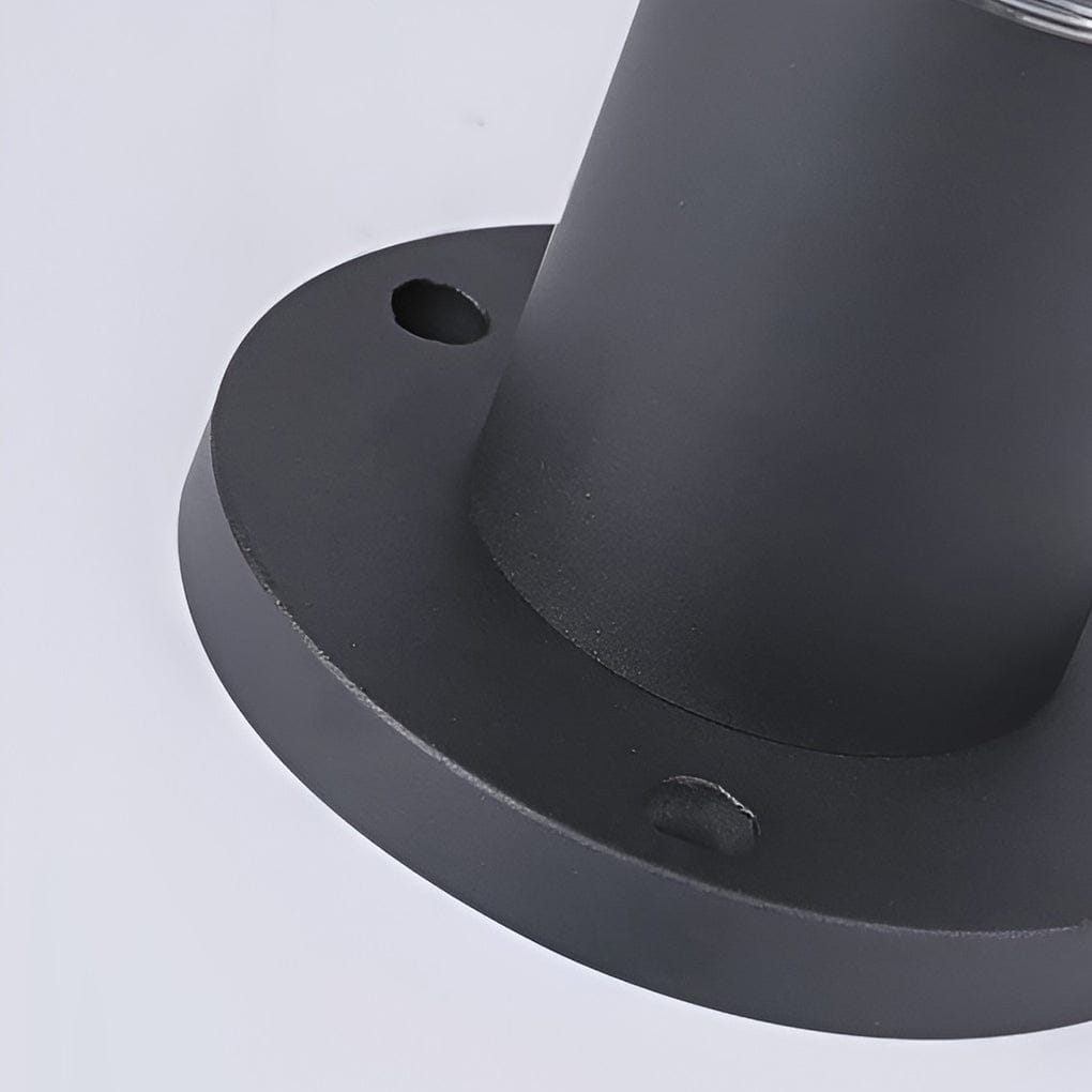 Tapered Solar LED Pathway Light Black Frosted Aluminum 3-CCT 4400mAh Base or Insert 2 Heights | NordaLight