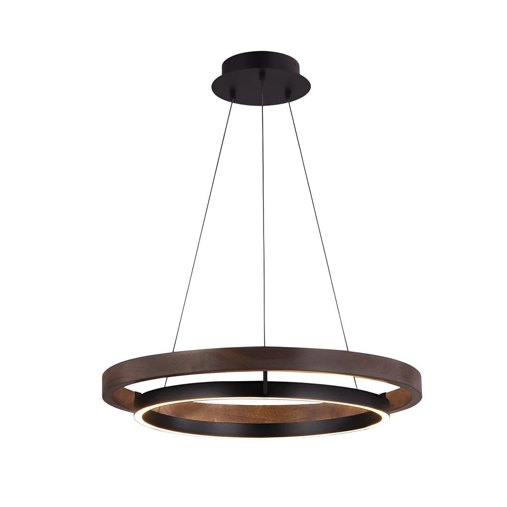 Modern Round LED Ring Chandelier Black Minimalist Ceiling Light for Dining Room and Living Room | NordaLight