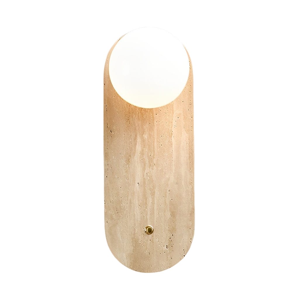 Travertine Wall Sconce Wabi Sabi Natural Stone G9 Japandi Bedroom Living Room | NordaLight
