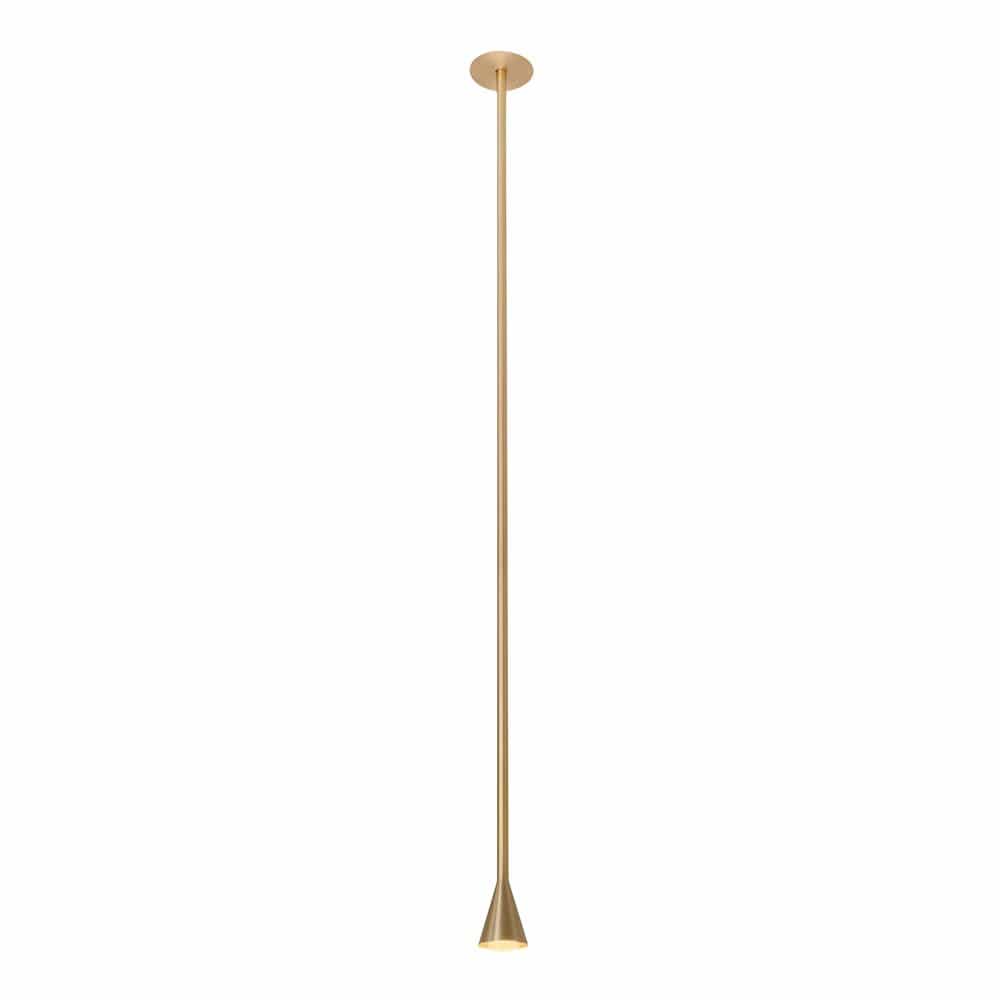 Tall Iron Tube Cone Pendant Light with Baked Finish | NordaLight