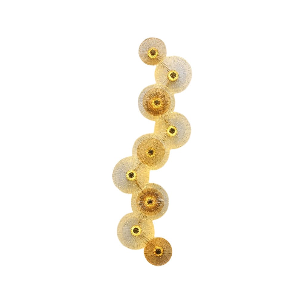 Post-Modern Round Glass Wall Sconce Luxury LED Gold Multi-Light Bedroom Living Room | NordaLight