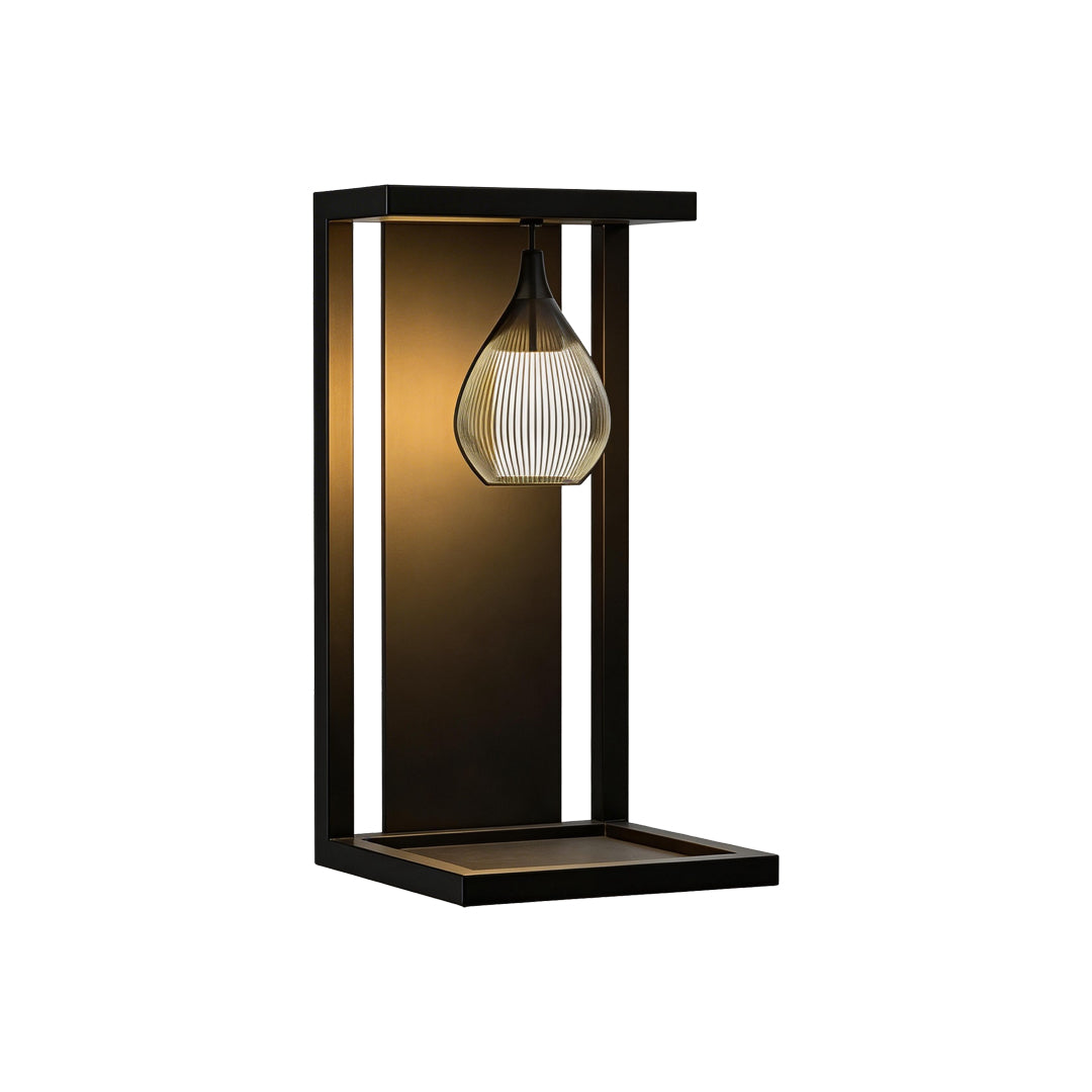Modern Stainless Steel Acrylic Teardrop Outdoor Wall Sconce IP54 Solar/Hardwired