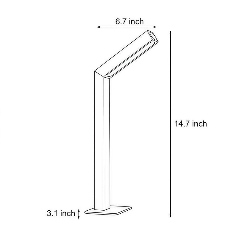 Modern Rechargeable LED Table Lamp Touch Dimmable Cordless Wood Nordic Desk Bedside 5000K 14.7 Inch