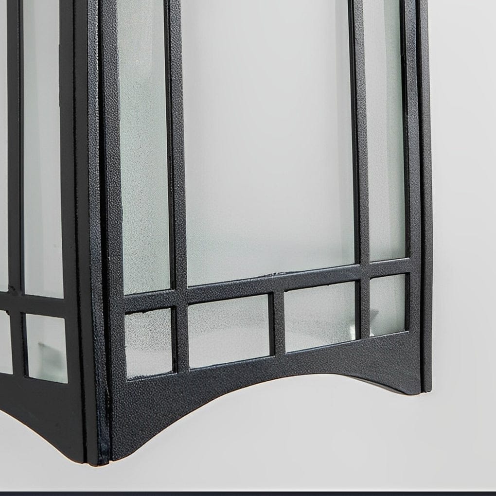 Retro Lantern Wall Sconce Die-Cast Aluminum Glass Solar or Hardwired IP55 3000K Black Bronze Copper Garden | NordaLight