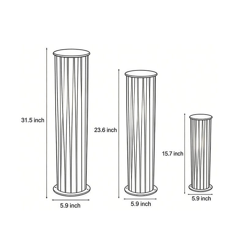 Modern Cylindrical LED Bollard Light Waterproof Solar & Hardwired Outdoor Pathway Lighting Black Aluminum Acrylic IP65 | NordaLight