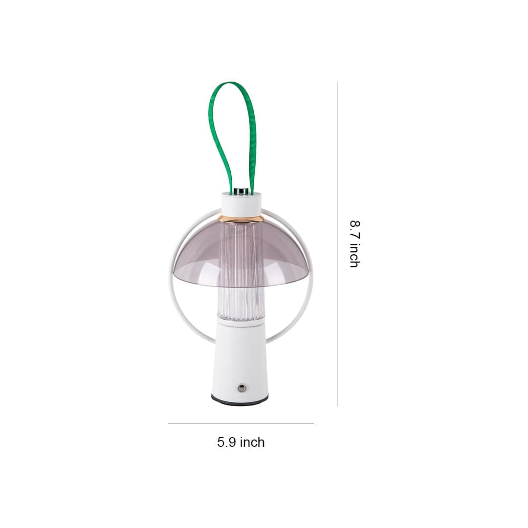 Rechargeable LED Table Lamp Portable Retro Lantern Touch Dimmable Cordless Bedside Indoor Outdoor Black White 8.66 Inch | NordaLight