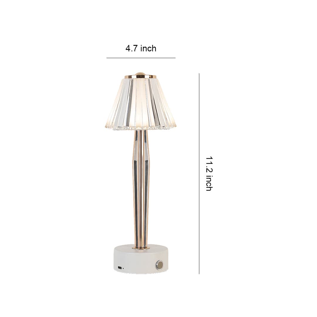Cordless Rechargeable Touch Dimming Bedside Table Lamp, Iron Body, Black or White | NordaLight