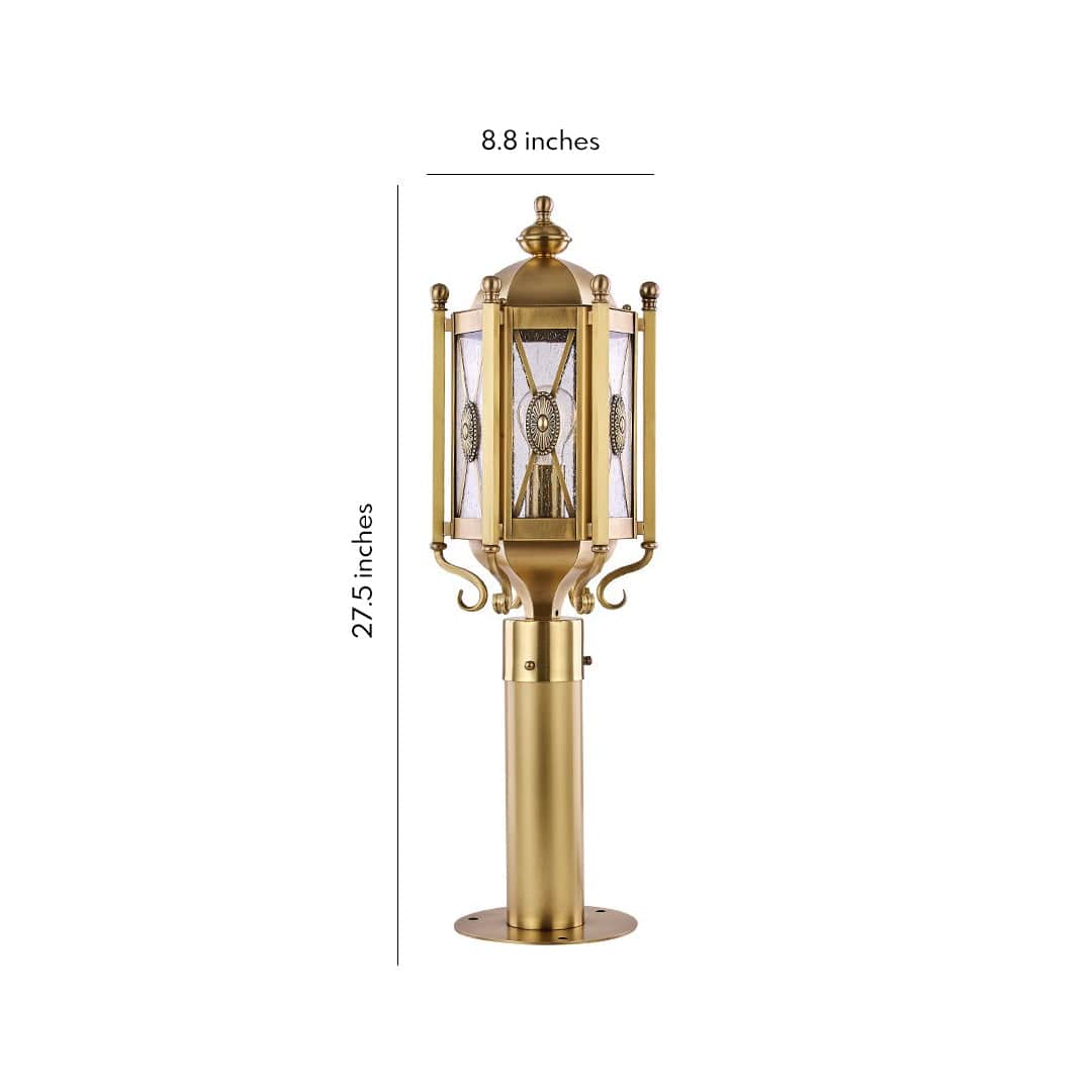 Ornate Brass Copper Path Light Outdoor Waterproof E27 Garden Landscape | NordaLight