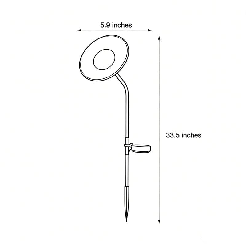 Glowing Mushroom Garden Stake Light Solar or Hardwired Stainless Steel Acrylic 1W 3000K IP65 33.5'' Garden Lawn Park Villa | NordaLight