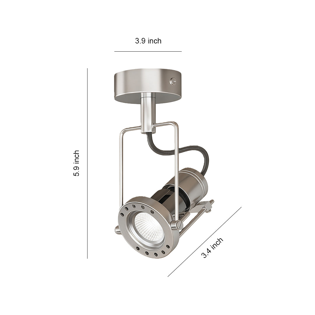 Adjustable LED Wall Spotlight Industrial Aluminum Hardwired Indoor 3CCT