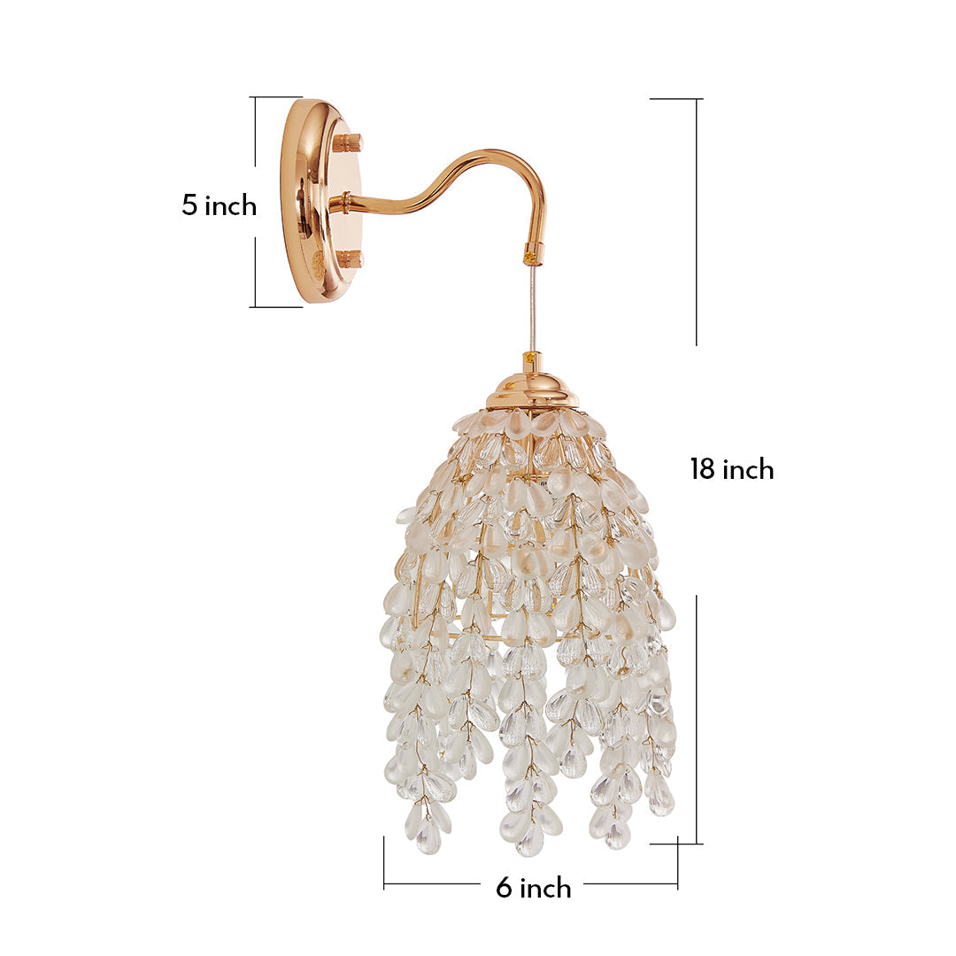 Modern Gold Crystal Wall Sconce – Minimalist LED Luxury Lighting Fixture