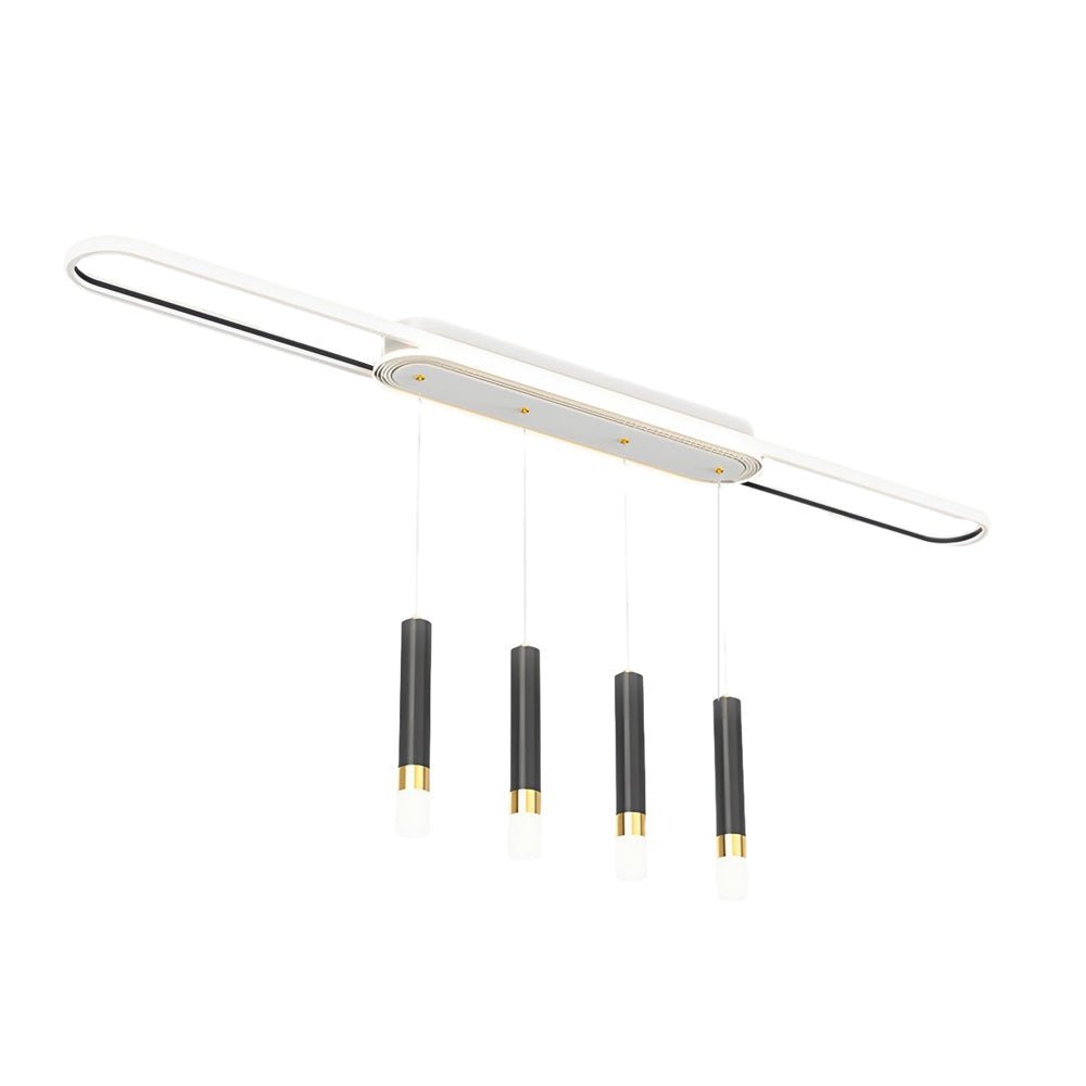 Linear Cluster Cylinder Pendant Chandelier with 3-Step Colour Temperature in White, Gold, or Black