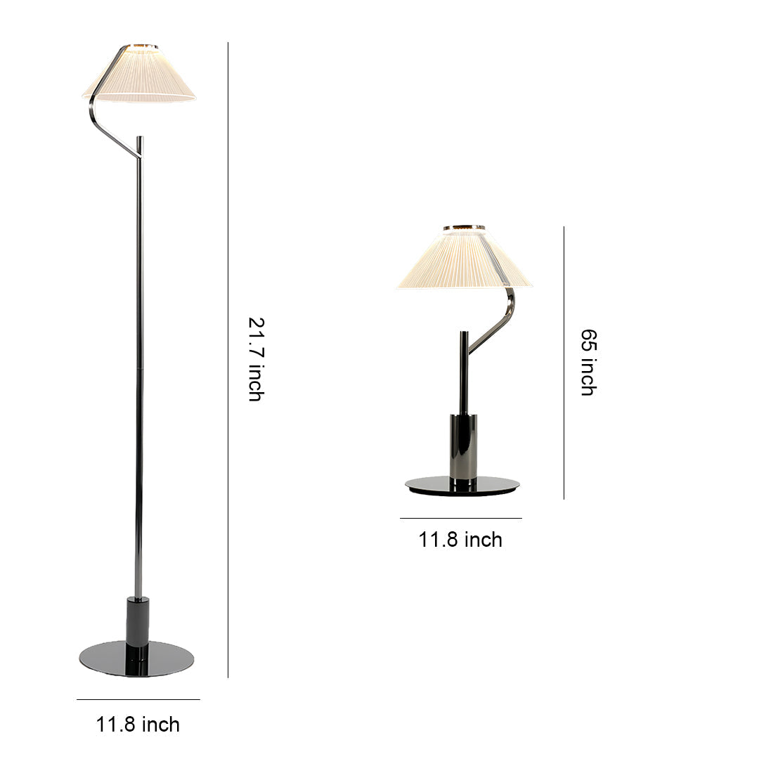 Decorative Floor Lamp LED Italian Minimalist Iron Acrylic Warm White 3000K Black 65 Inch