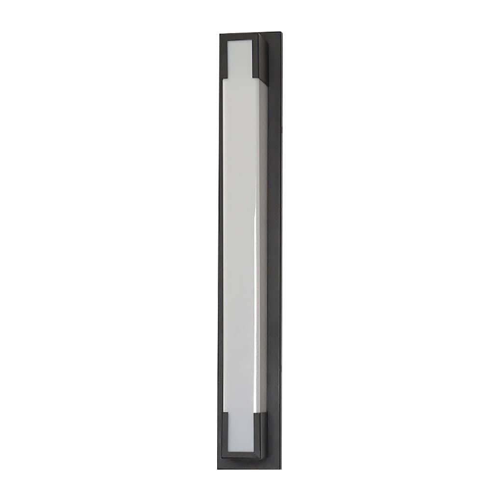 Modern Black Rectangular Outdoor Wall Sconce Stainless Steel Acrylic LED 2 Sizes | NordaLight