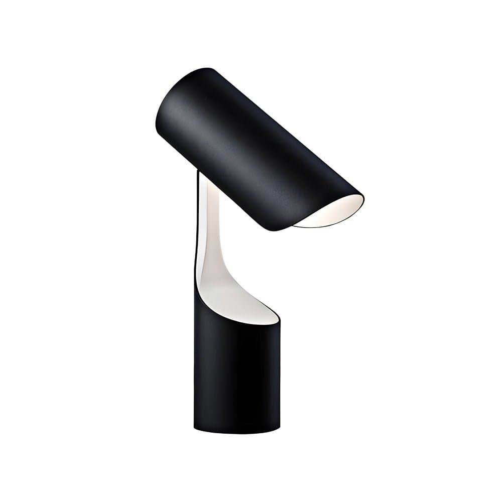 Modern Table Lamp Adjustable Cylinder Black Steel 15W LED 6000K Daylight Nordic Home Office Desk 13.4 Inch | NordaLight