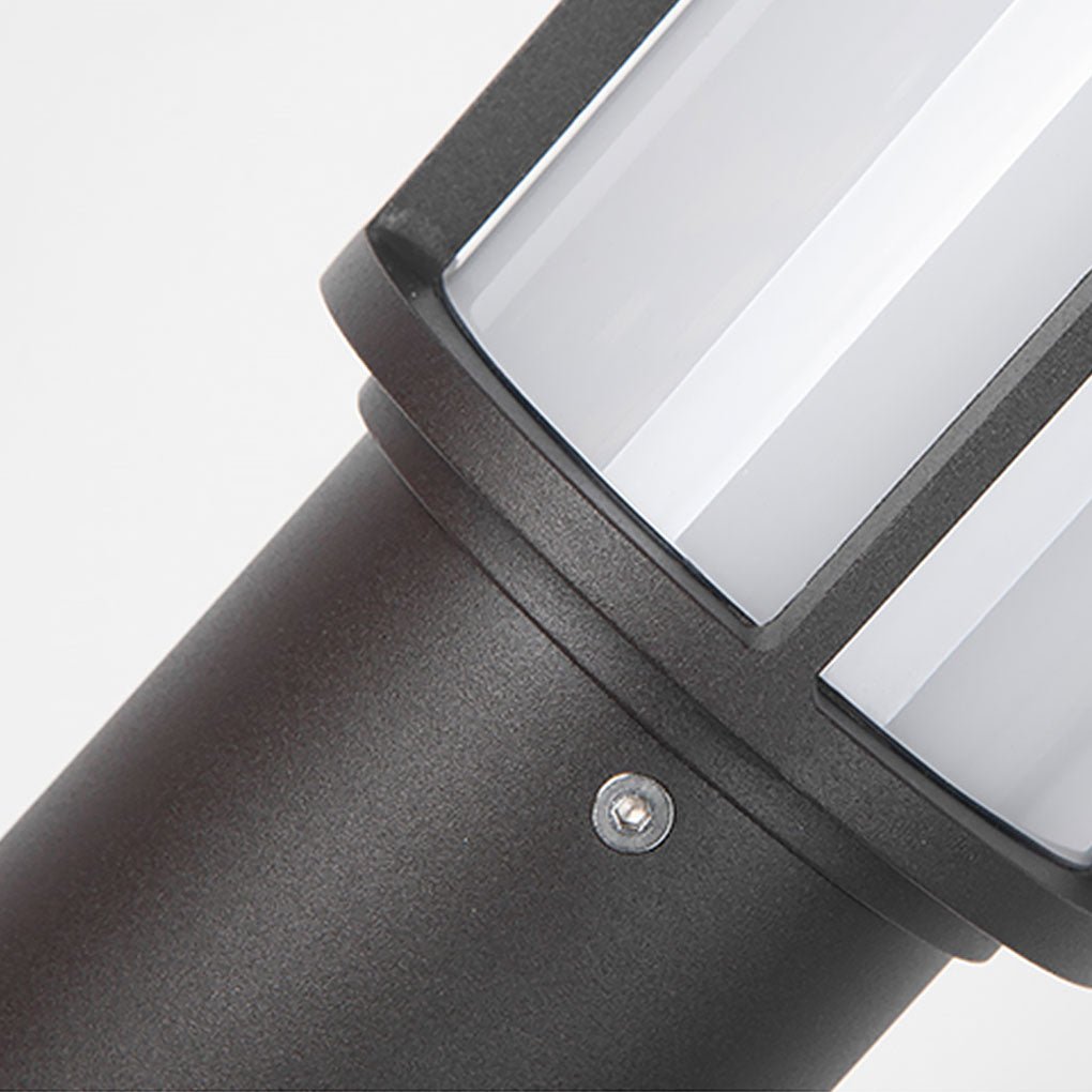 Minimalist Iron LED Landscape Bollard Light 18W E27 Coffee Black Outdoor IP54