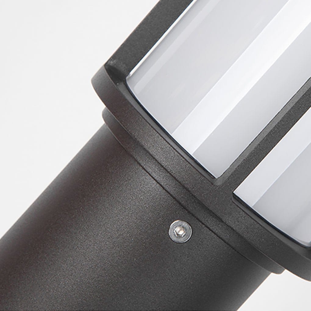 Minimalist Iron LED Landscape Bollard Light 18W E27 Coffee Black Outdoor IP54 | NordaLight