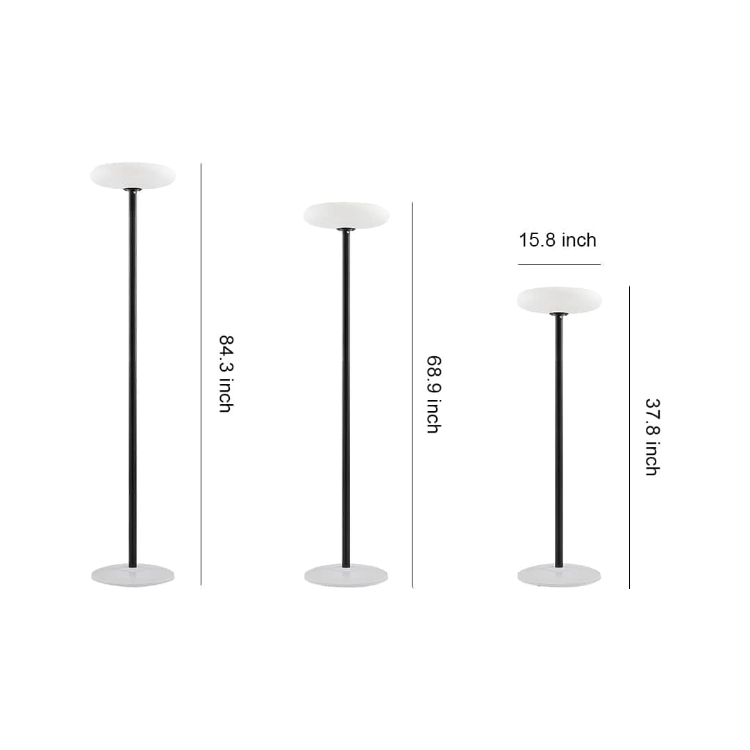 Solar Aluminium PE Disc Outdoor Floor Lamp IP65 10W 3000K/6000K 3 Heights | NordaLight