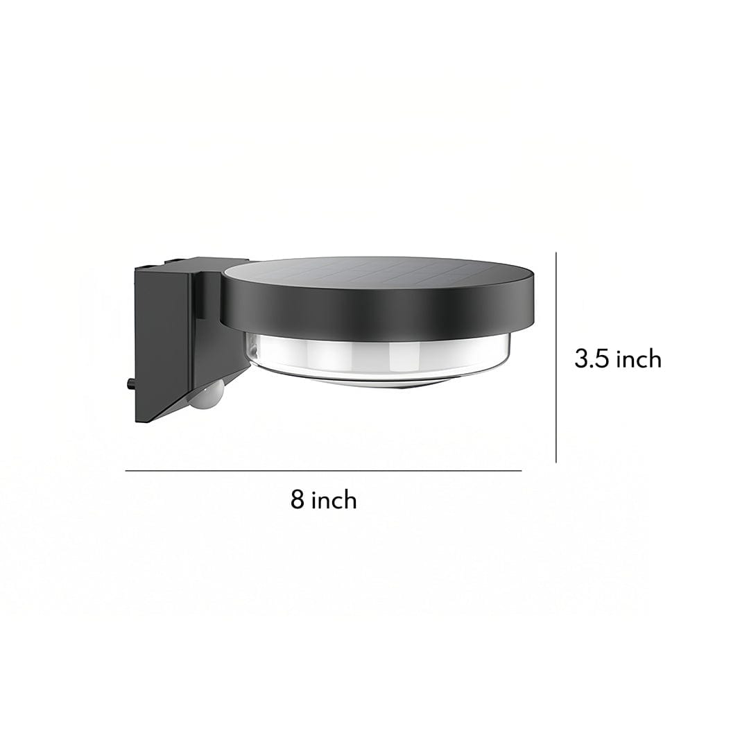 Solar LED Outdoor Wall Light Motion Sensor IP44 Black 3000K / 6000K | NordaLight