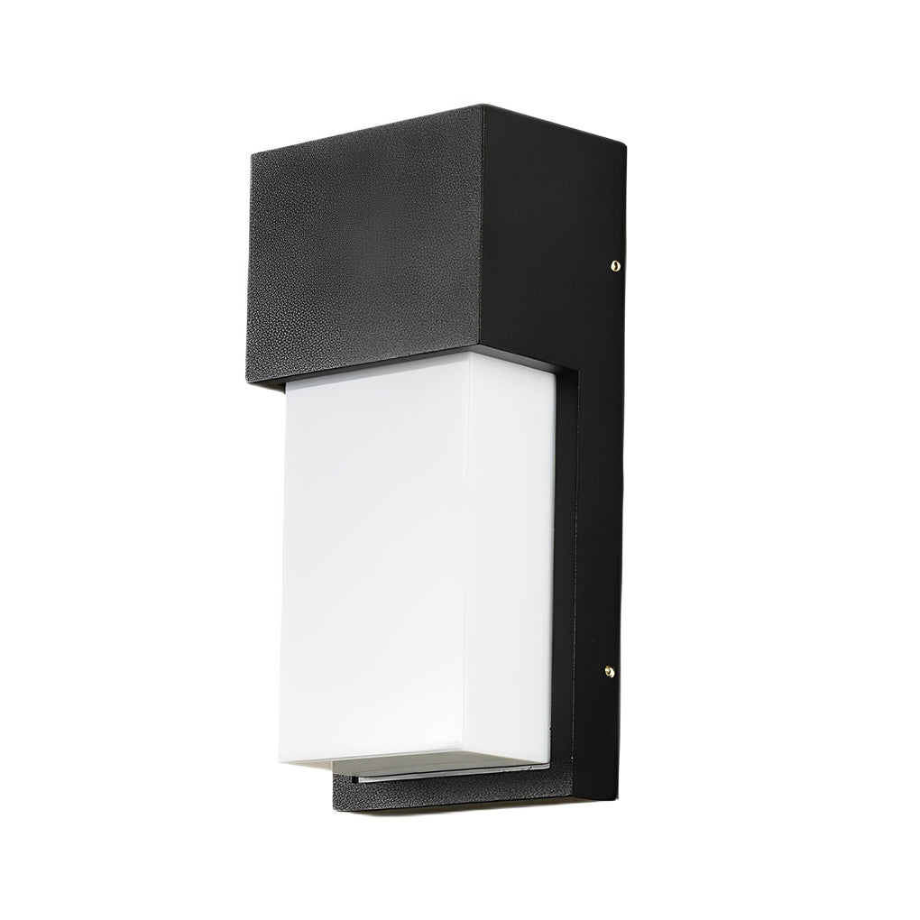 Modern Black Rectangular Outdoor Wall Sconce LED 10W Warm or Cool White IP54