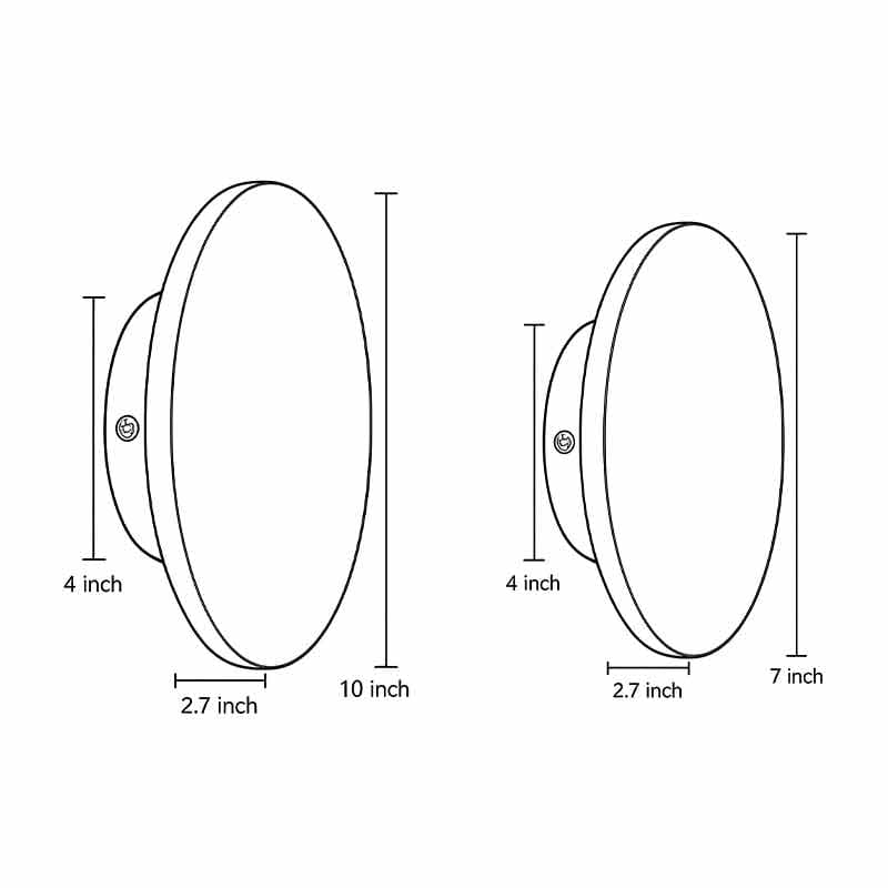 Round Concrete Outdoor Wall Sconce Gray Recessed LED Wall Washing Light 5W 3000K 2 Sizes Courtyard Garden | NordaLight