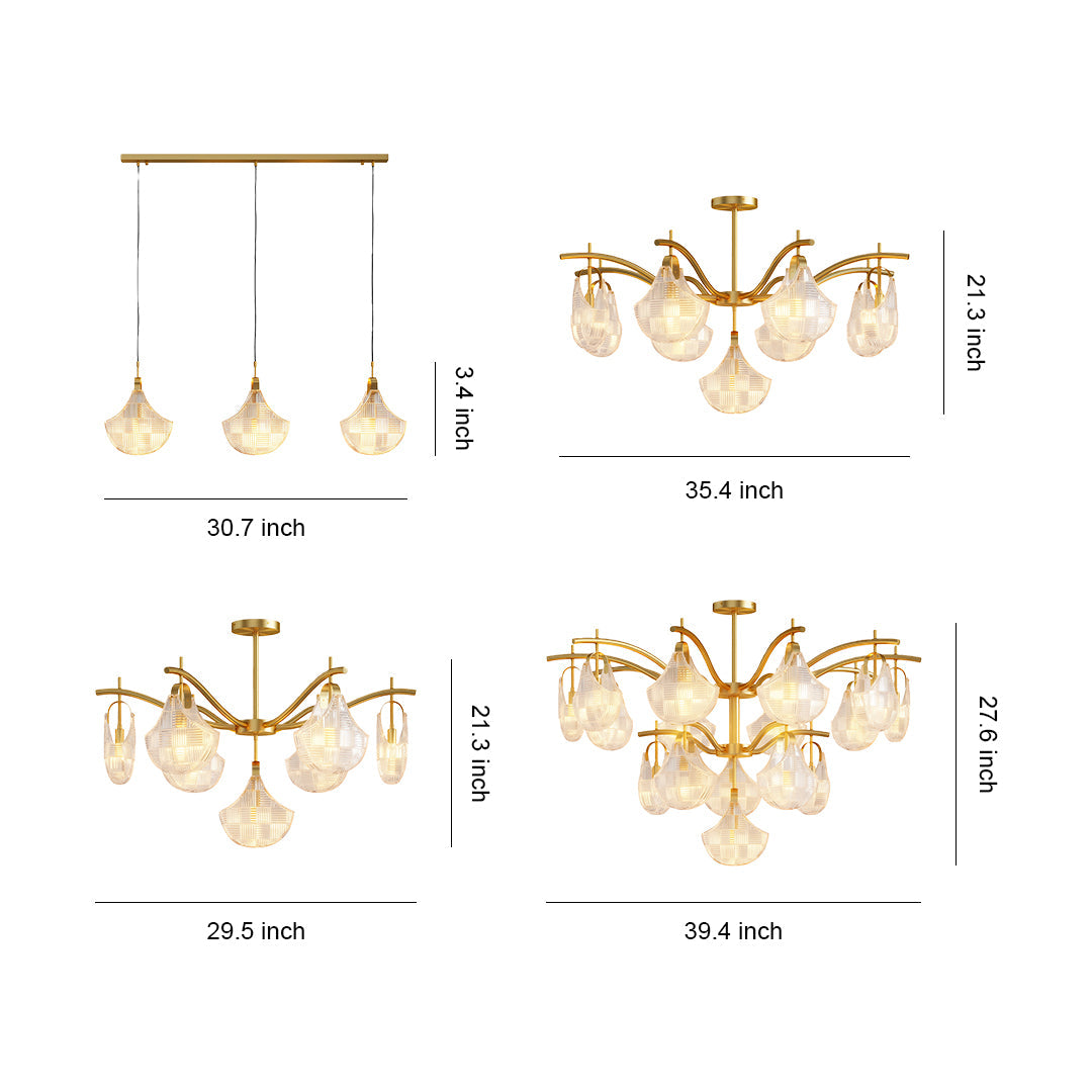 Shell Glass Chandelier