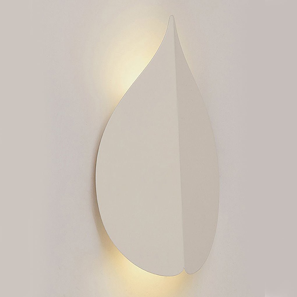Leaf Shaped LED Wall Sconce Modern Organic Indoor Bedroom Hallway White Black