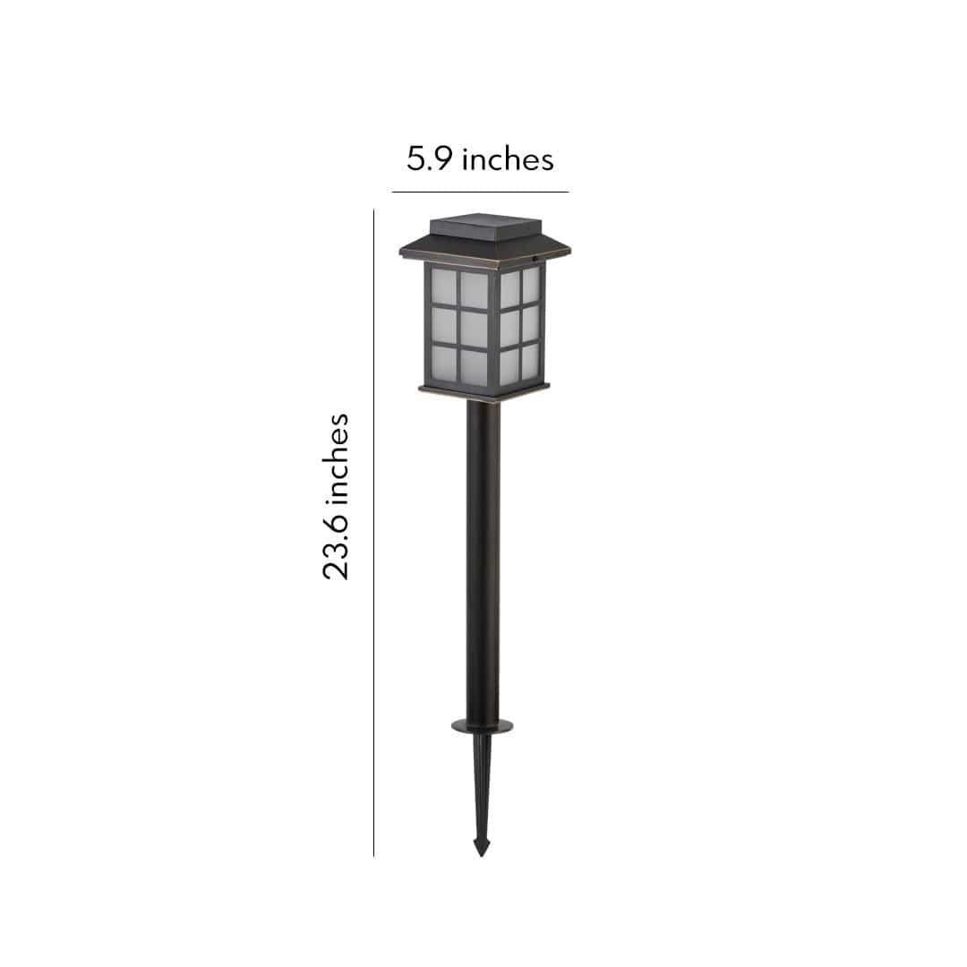 Solar Full Copper Outdoor Path Light Lantern Style Warm White IP55 Garden Stake | NordaLight