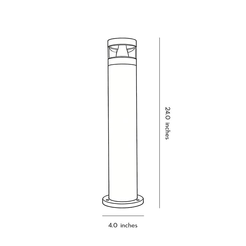 Residential Bollard Light Hardwired Die-Cast Aluminum LED Garden Path Light | NordaLight