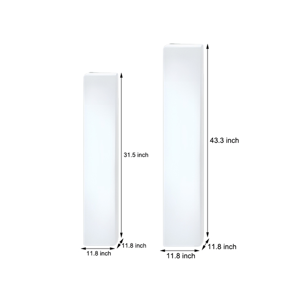 Square PE Glowing Outdoor Floor Lamp IP65 Dimmable RGB+CCT Remote 5W Landscape | NordaLight