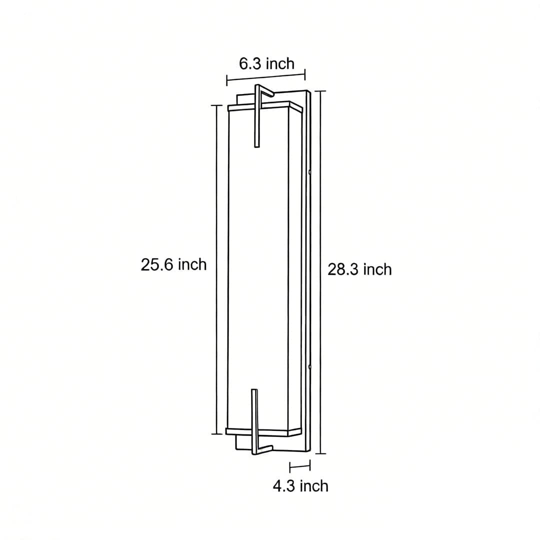 Modern LED Outdoor Wall Sconce Natural Marble Shade Stainless Steel 20W 3CCT Black 28 Inch | NordaLight