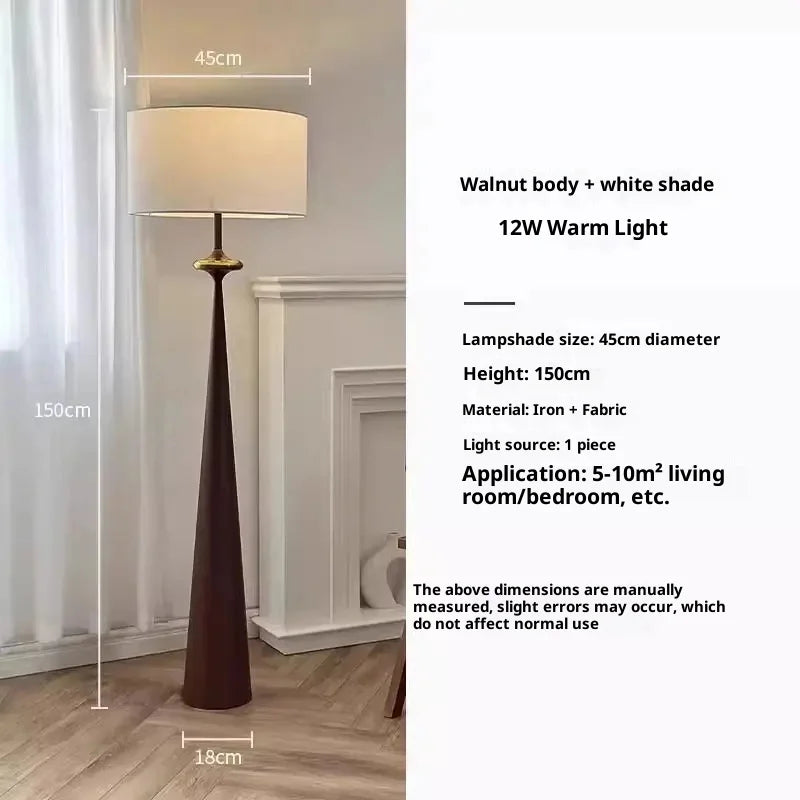 Wabi-Sabi Fabric Floor Lamp – Sculptural Standing Light