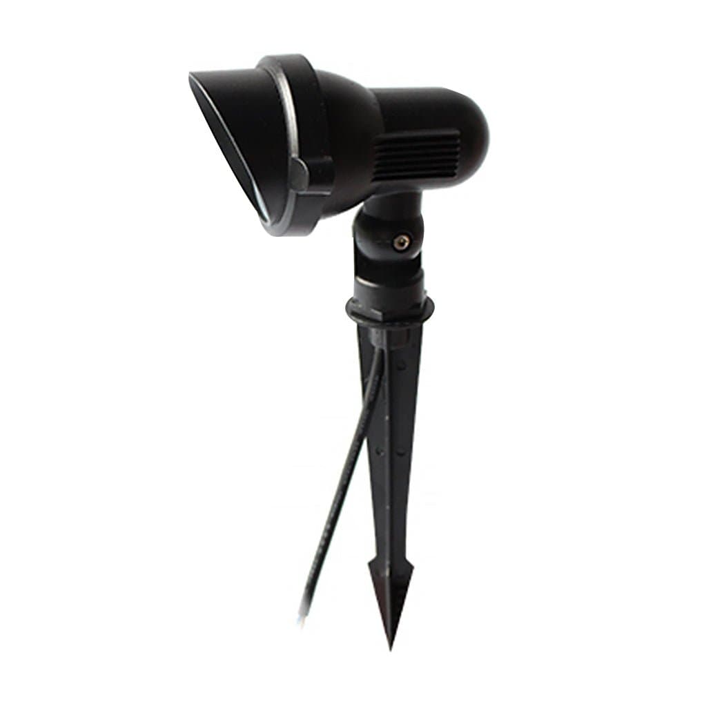 Hardwired LED Outdoor Landscape Ground Insert Spike Spotlight 3W Die-Cast Aluminum IP54 80-270V Black | NordaLight
