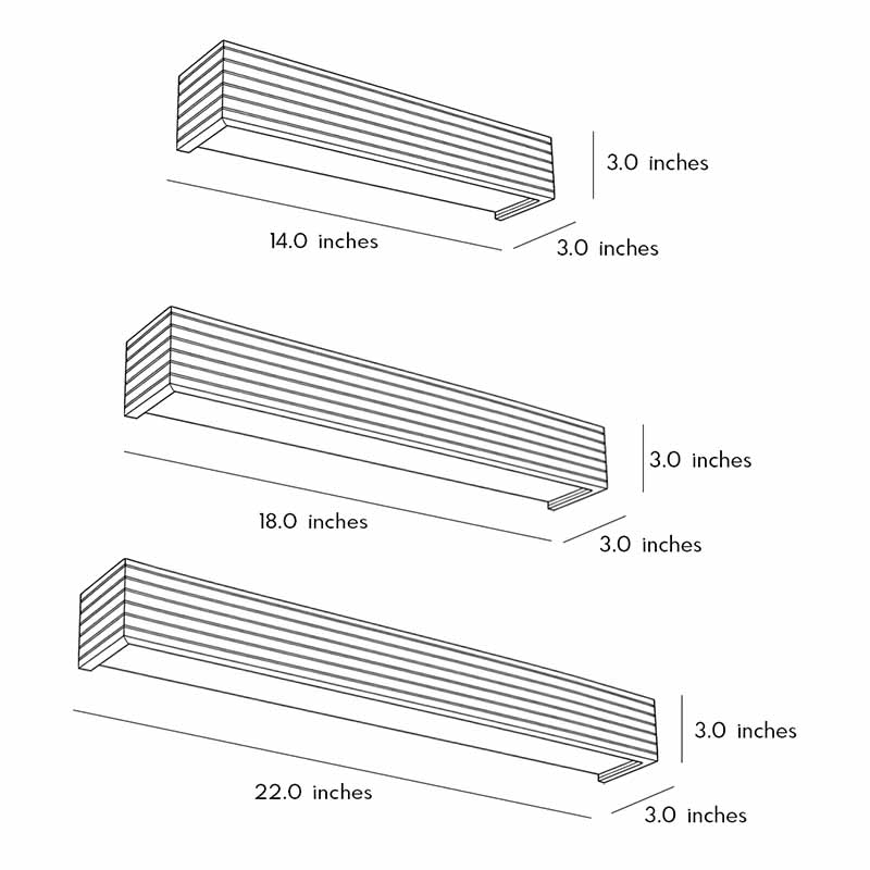 Solid Wood LED Wall Sconce Up Down Light 3000K 6000K Nordic Minimalist Indoor