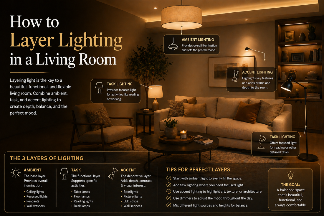 How to Layer Lighting in a Living Room — With Examples | Nordalight