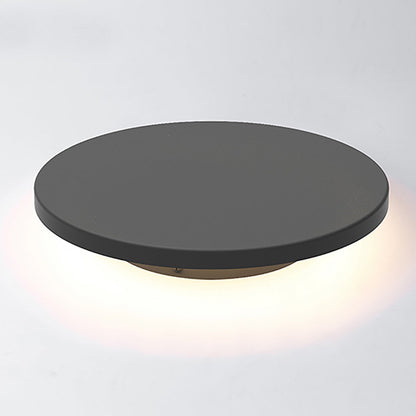 Round Solar Hardwired Lawn Ground Light Die-Cast Aluminum Ring Halo Bottom Emitting LED IP65