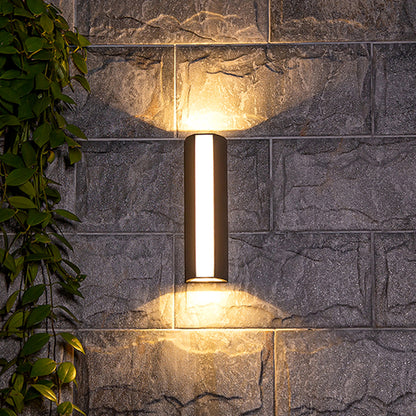 Modern LED Outdoor Wall Sconce 3-Way Up Down Forward OSRAM IP65 Black 2 Sizes