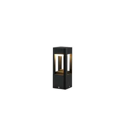 Die-Cast Aluminium LED Bollard Light 3000K IP55 Hardwired Matte Black 3 Heights Pathway Garden