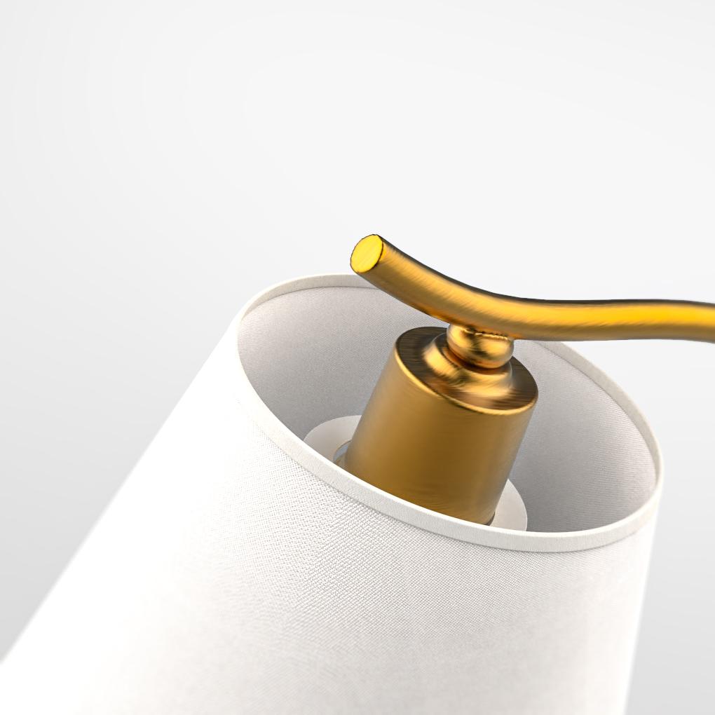 Modern Table Lamp Gooseneck Flexible Neck Linen Cone Shade Gold Copper E26 E27 Desk Bedside Home Office 21 Inch