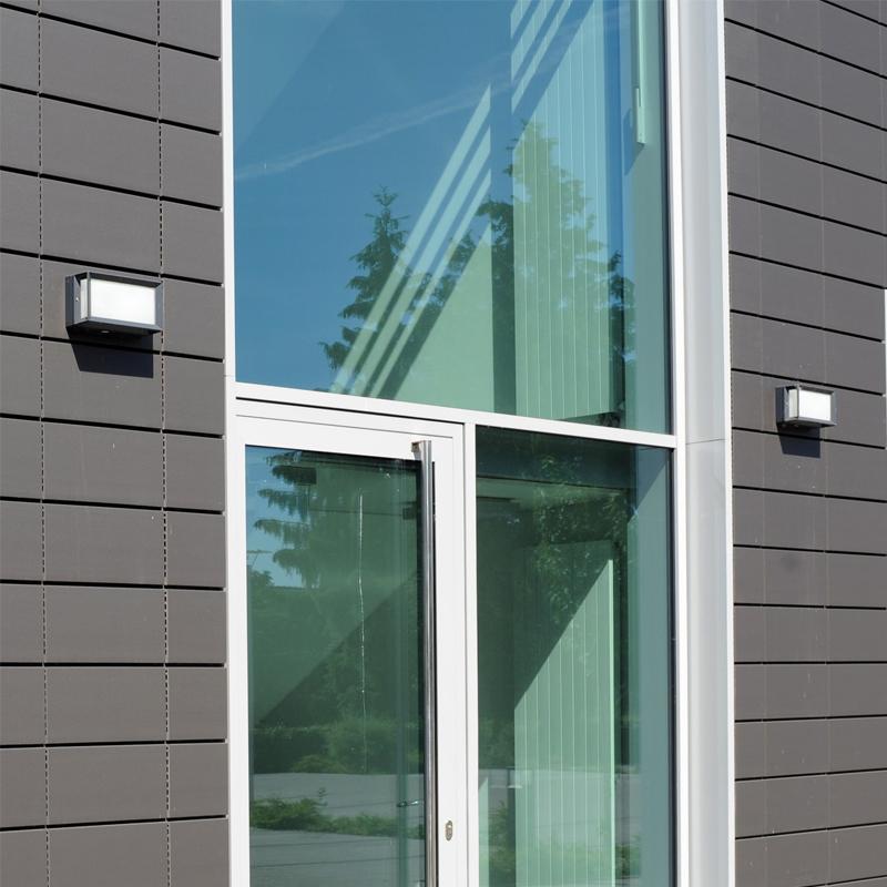 Industrial Rectangular Outdoor Wall Sconce PMMA Aluminum LED 12W Black or White