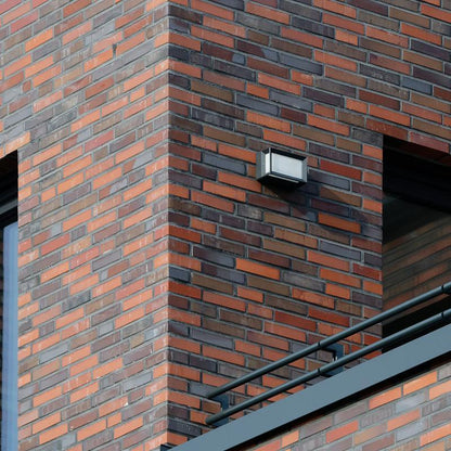Industrial Rectangular Outdoor Wall Sconce PMMA Aluminum LED 12W Black or White
