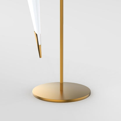 Origami Bird Table Lamp Swaying LED Brass Mid-Century Sculptural Accent 33 Inch Glowing Shade