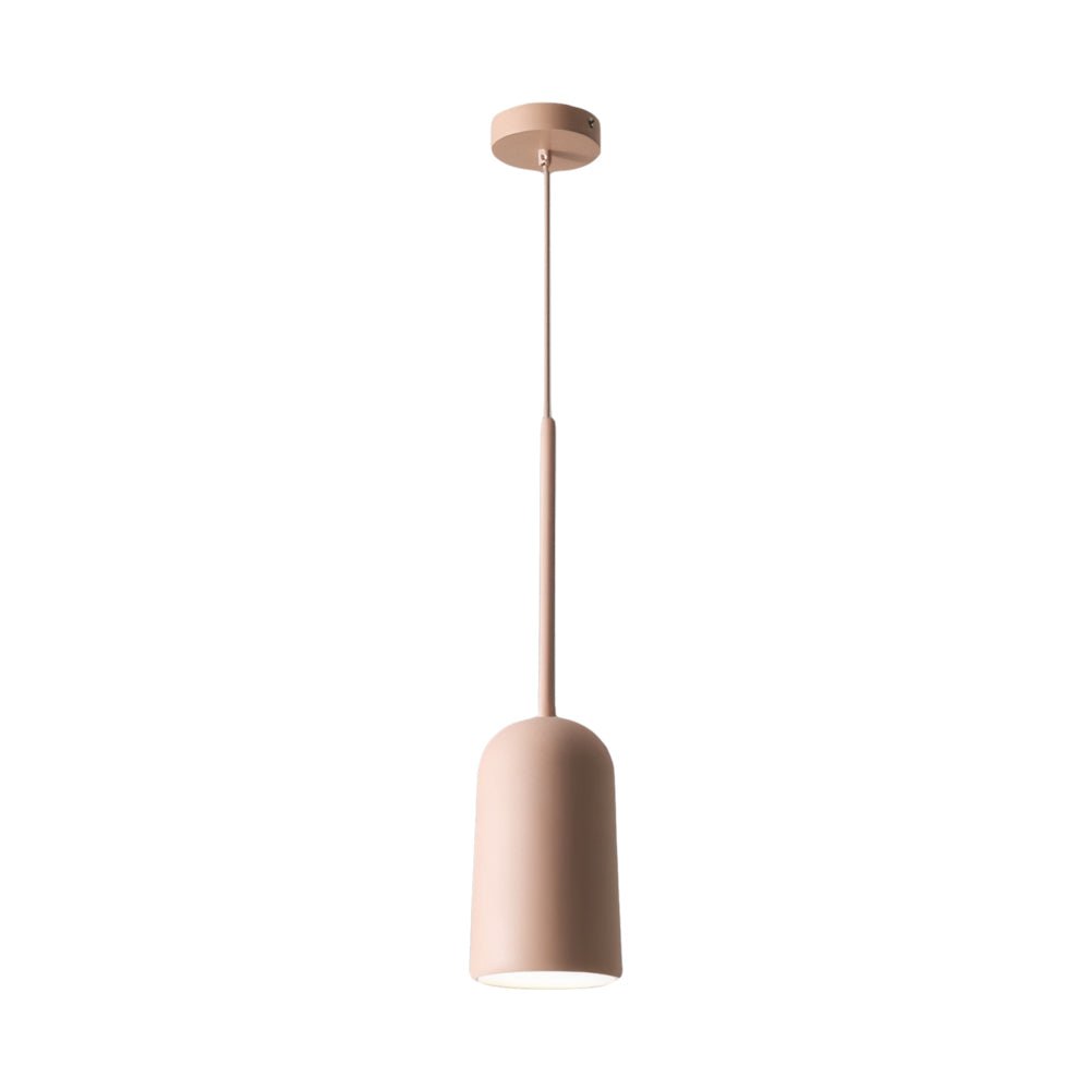 Pink Resin Geometric Pendant Light Metal Arc Arm E27 3000K/4000K 3 Shapes Indoor